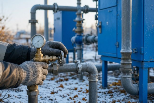 Специалисты АО «Омскгоргаз» выполняют подготовку объектов газового хозяйства к зимнему периоду.